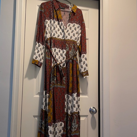 refka Dresses & Skirts - Bohemian Maxi Dress long sleeve